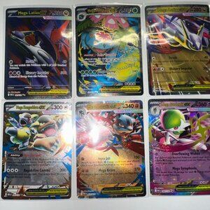 BUNDLE! x6 Pokemon MEGA EX Kangaskhan, LATIAS, Lucario, Gardevoir, Venusaur